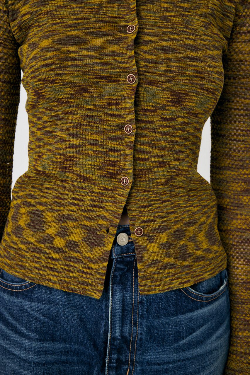 MOUSSY「MULTI BORDER ニットシャツ」|シャツ・ブラウス|