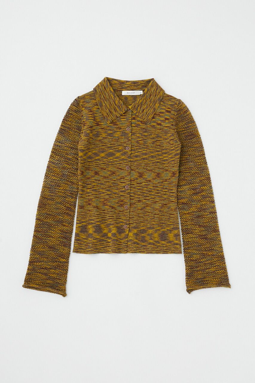 MOUSSY「MULTI BORDER ニットシャツ」|シャツ・ブラウス|