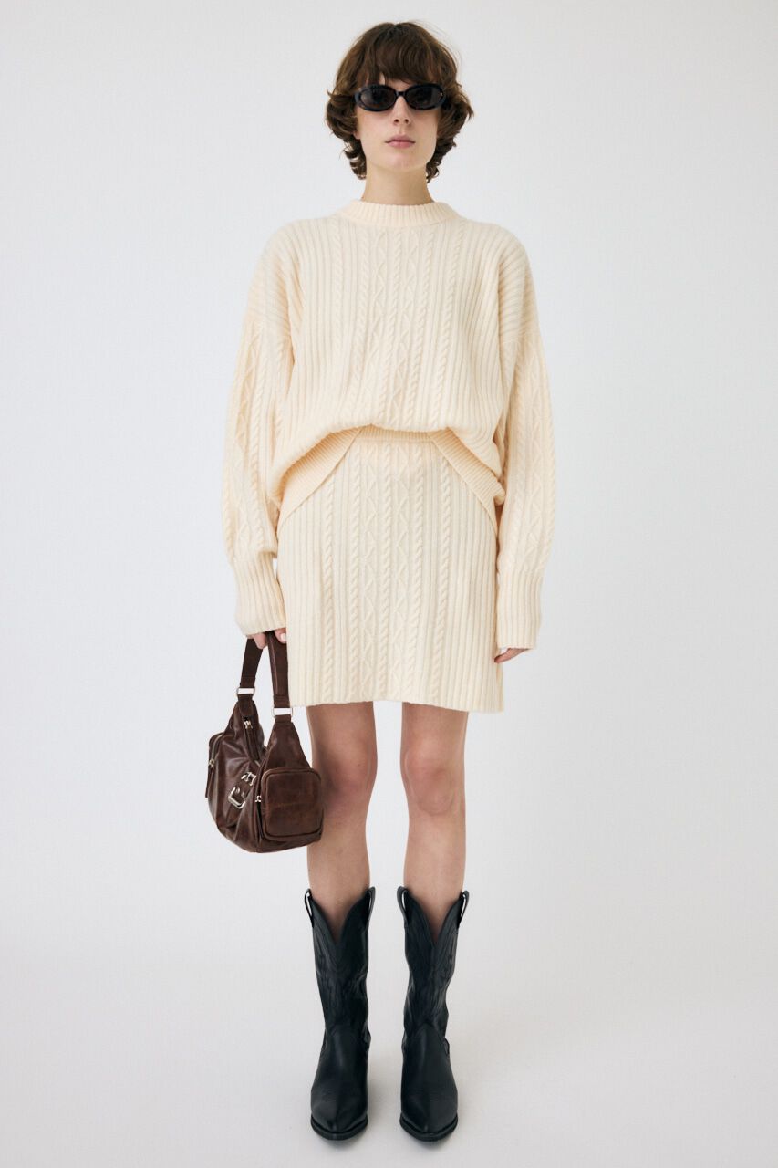 MOUSSY「RIB CABLE ミニスカート」|スカート|