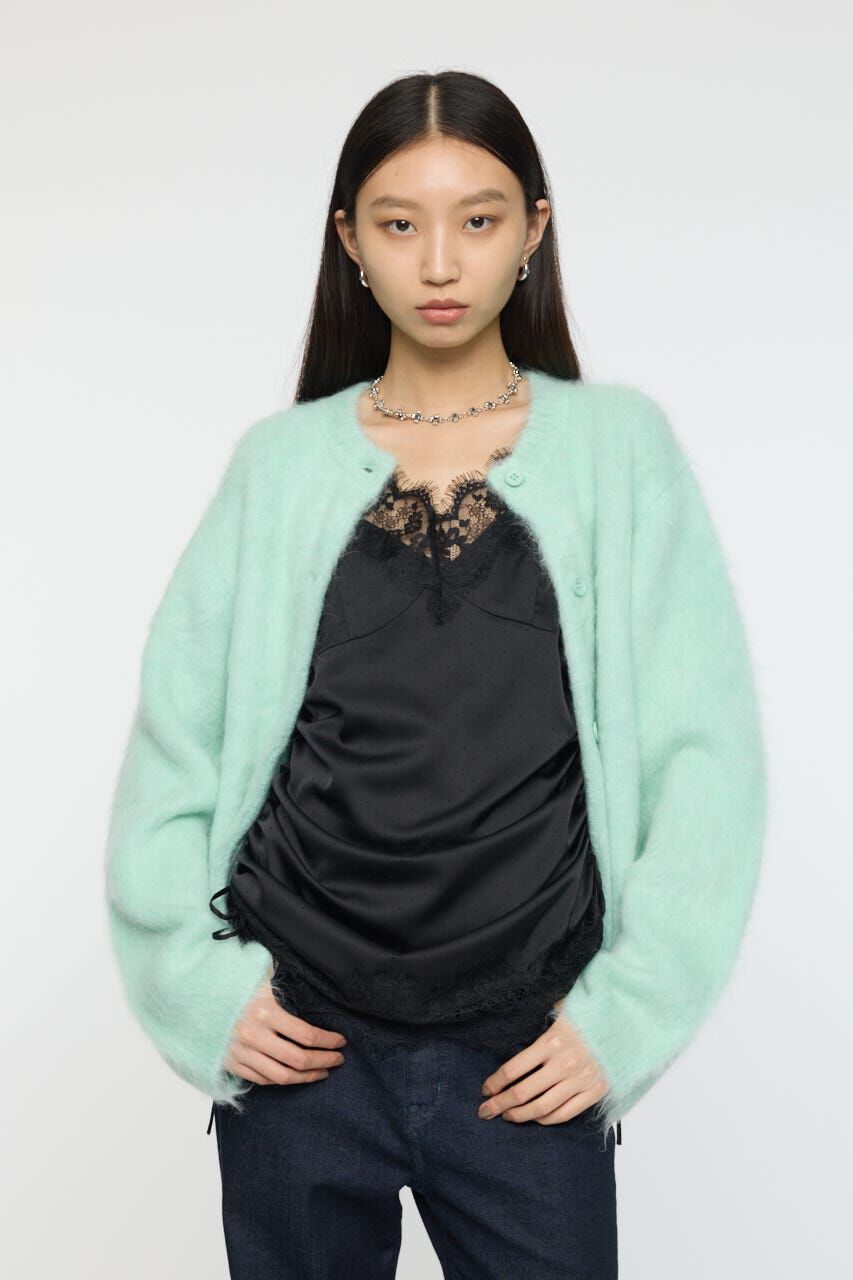 MOUSSY「DOT SATIN CAMI ドレス」|ワンピース|BLK