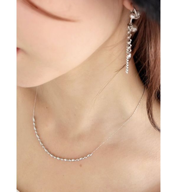 RESEXXY「シャイニーチェーンメタルボールネックレス」|ネックレス|シルバー