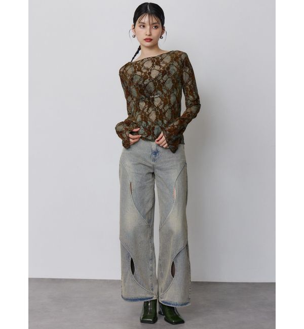 MURUA「スクエアポインテッドミュール」|パンプス|