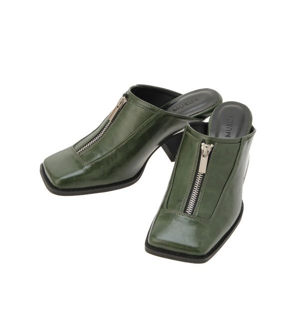 MURUA「スクエアポインテッドミュール」|パンプス|