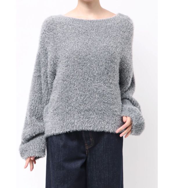 LAGUNAMOON「バックデザインファーラメニットプルオーバー」|ニット・セーター|