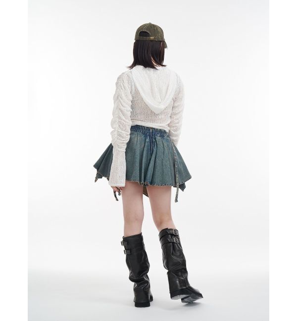 jouetie「ギャザースリーブレースフーディ」|Tシャツ・カットソー|