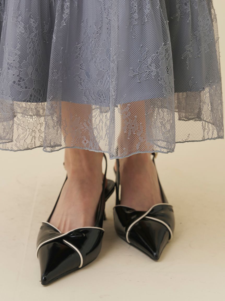 SNIDEL「ツイストリボンパンプス」|パンプス|