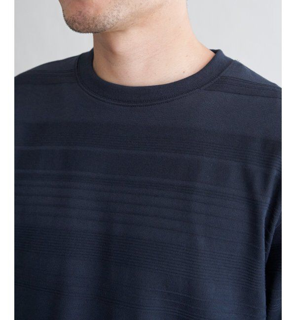 IKKA LOUNGE「ランダムリップルボーダーロンT」|Tシャツ・カットソー|