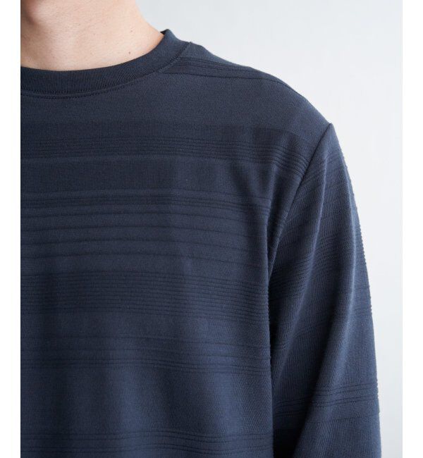 IKKA LOUNGE「ランダムリップルボーダーロンT」|Tシャツ・カットソー|