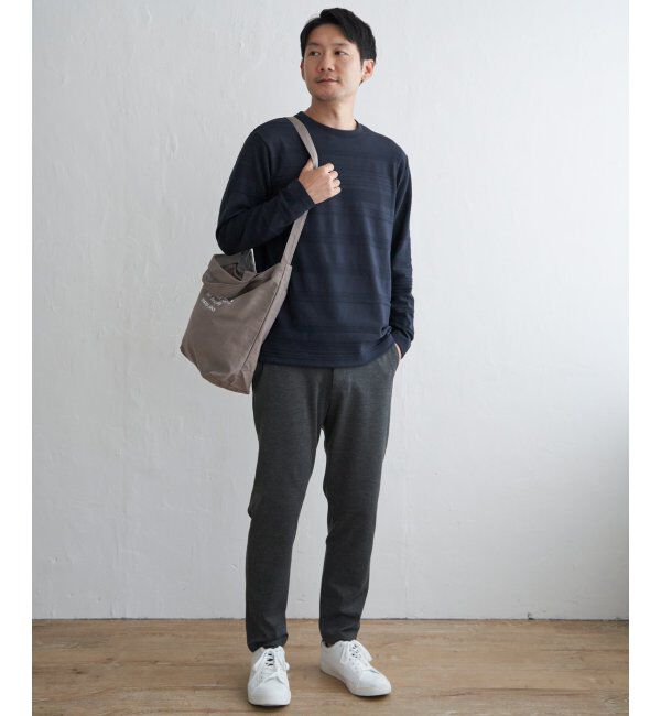 IKKA LOUNGE「ランダムリップルボーダーロンT」|Tシャツ・カットソー|