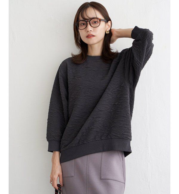 ikka「フクレジャカードプルオーバー」|その他|チャコール