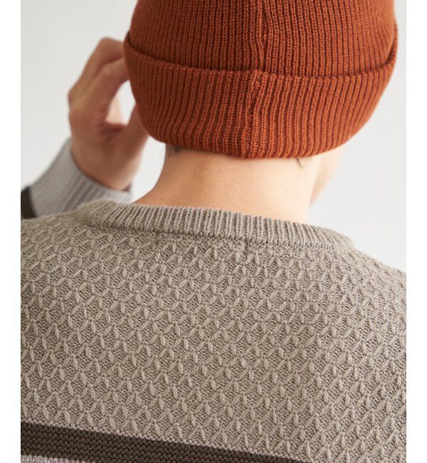 ikka「モールミックスボーダーニット」|プルオーバー|
