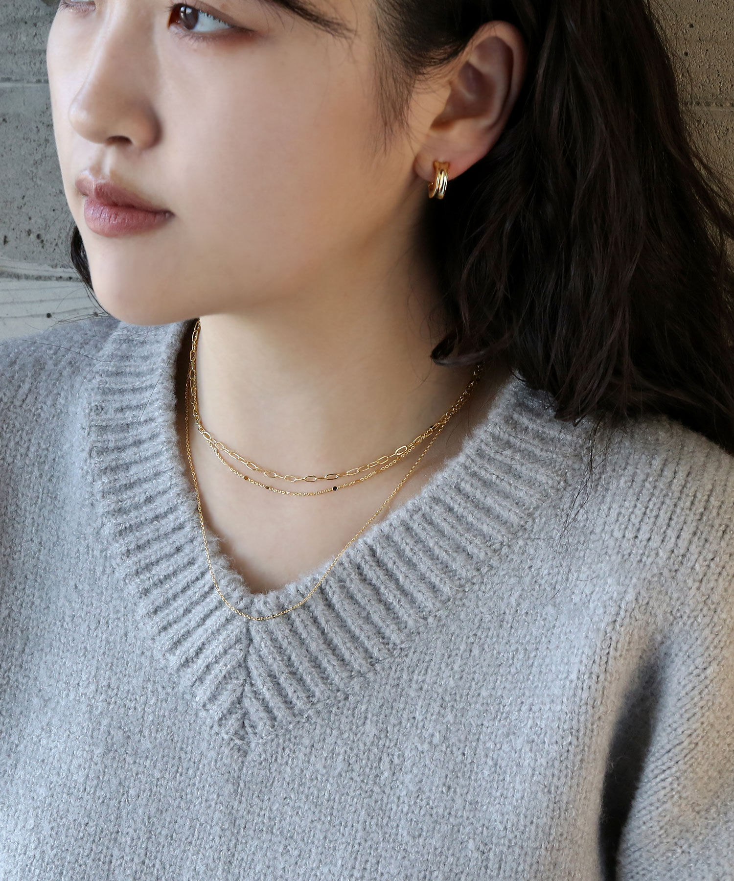 colleca la「3連チェーンネックレス」|ネックレス|