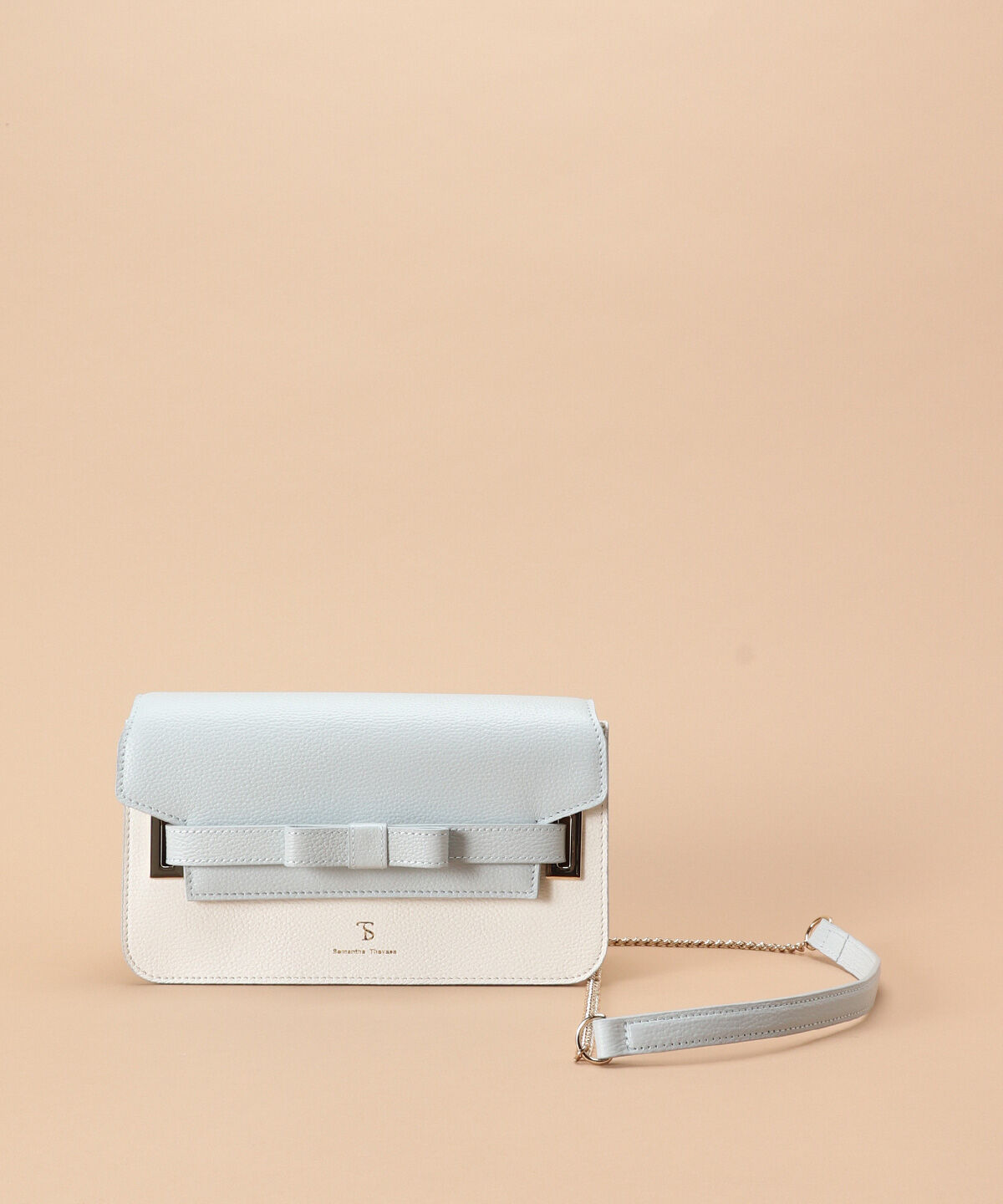 Samantha Thavasa「バイカラーエムシュシュⅡ ショルダーバッグ 大サイズ」|ショルダー・メッセンジャー|ライトブルー