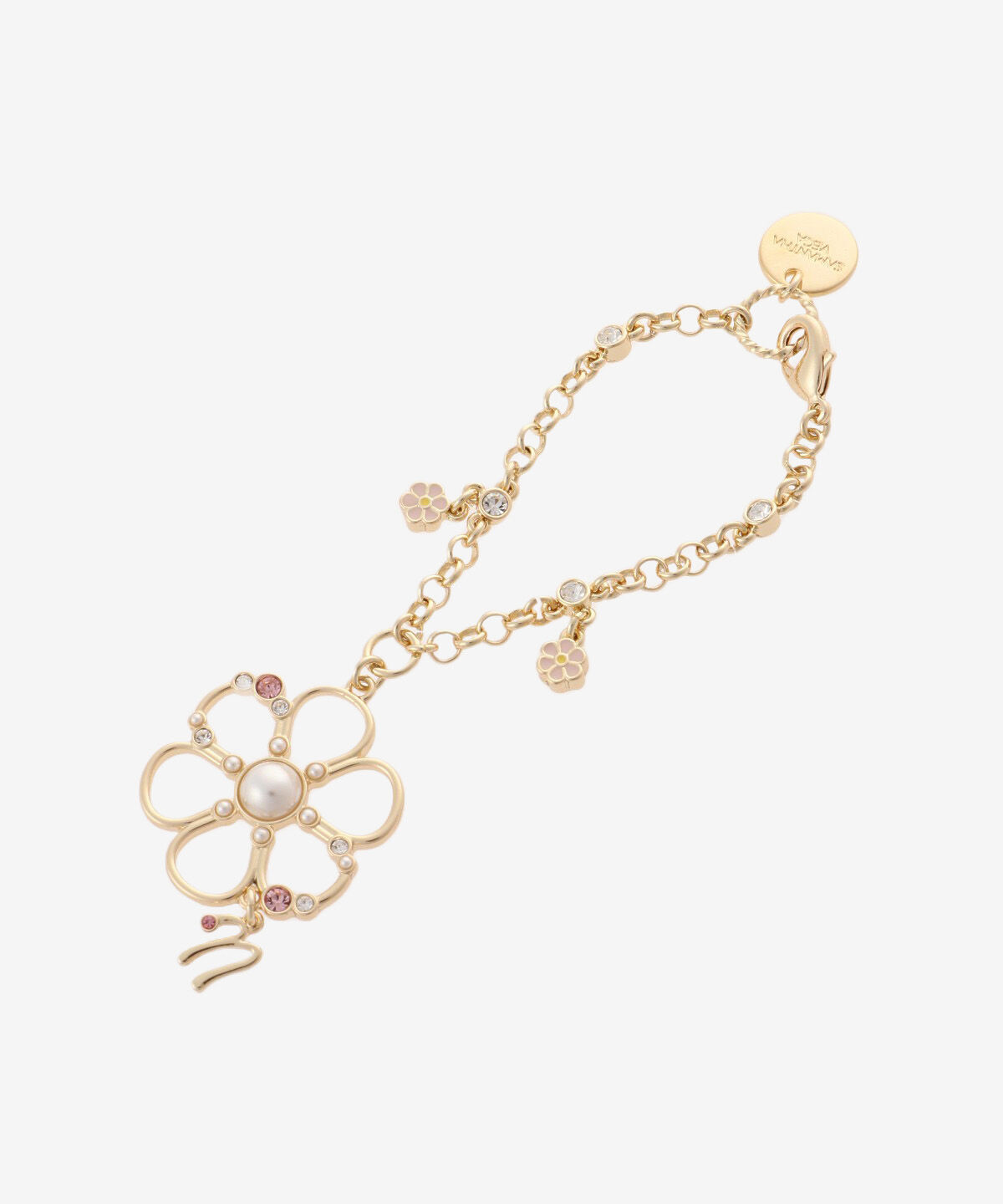 Samantha Vega「フラワービジューイニシャルチャーム(N)」|チャーム・キーホルダー|ゴールド