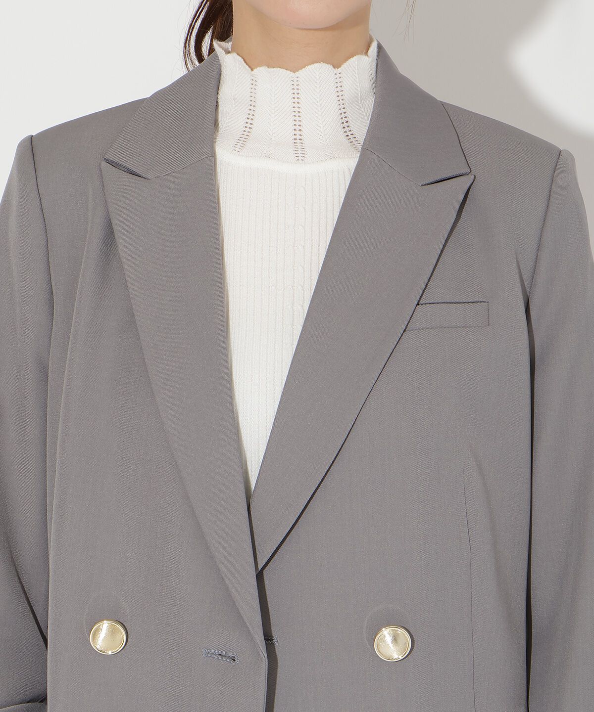 アンドクチュール「ダブルテーラードジャケット」|テーラードジャケット|