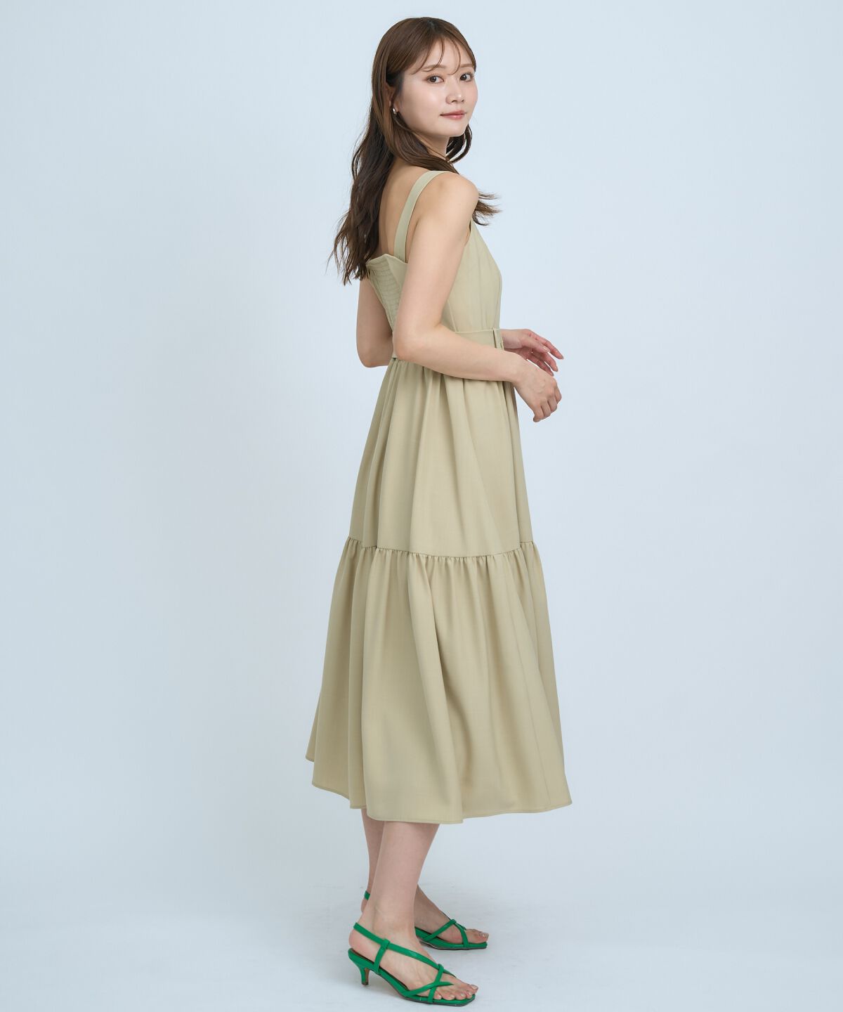 アンドクチュール「テーラードジレ&times;ティアードキャミワンピース」|ワンピース|