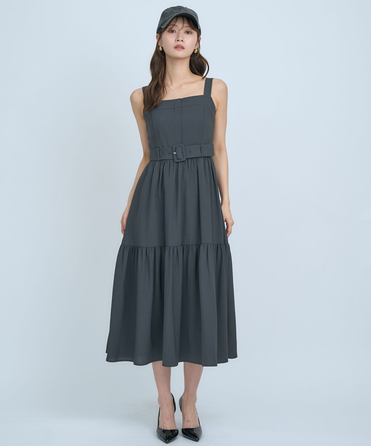 アンドクチュール「テーラードジレ&times;ティアードキャミワンピース」|ワンピース|