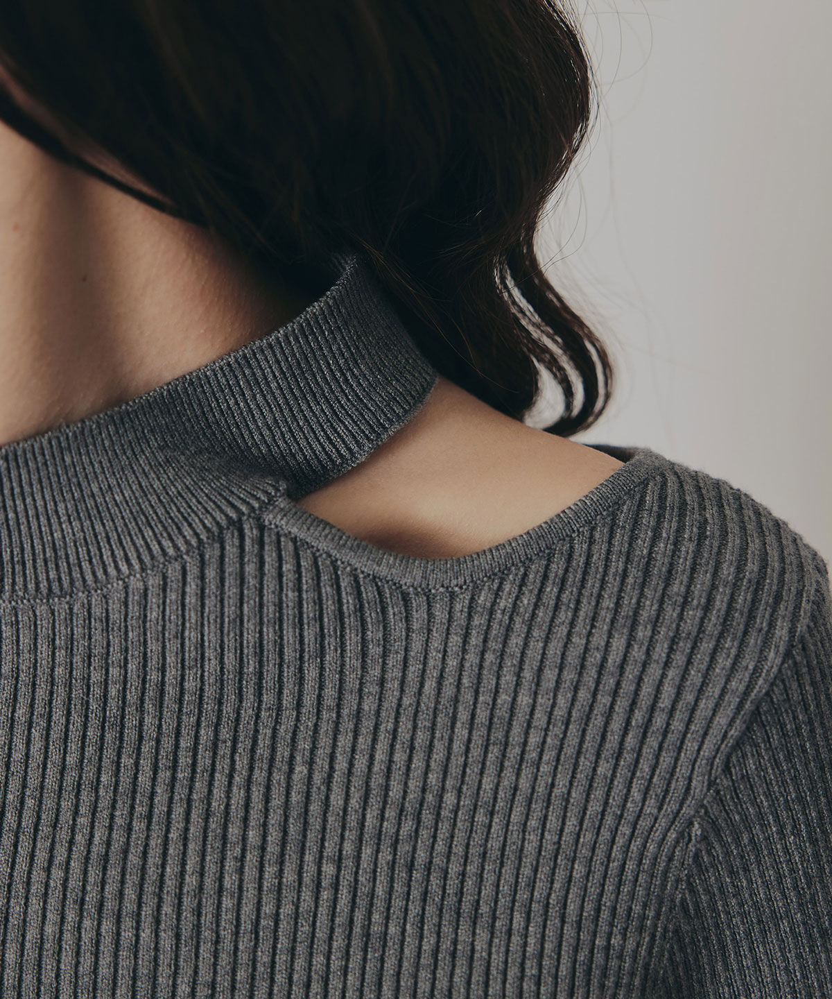 REDYAZEL「カットアウトリブニットトップス」|ニット・セーター|