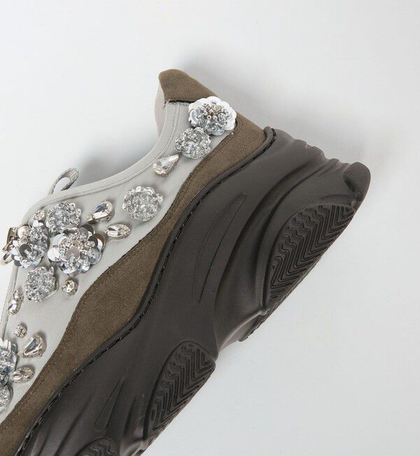 SY UNITED ARROWS「＜SY＞フラワービジュー ジップ スニーカー55&uarr;」|スニーカー|