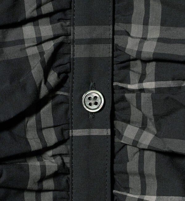 UNITED ARROWS「【別注】＜dahl&rsquo;ia＞チェック フリルブラウス」|シャツ・ブラウス|