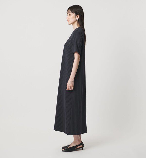 UNITED ARROWS「Drapy ピンストライプ ショートスリーブ ワンピース ‐ウォッシャブル‐」|ワンピース|