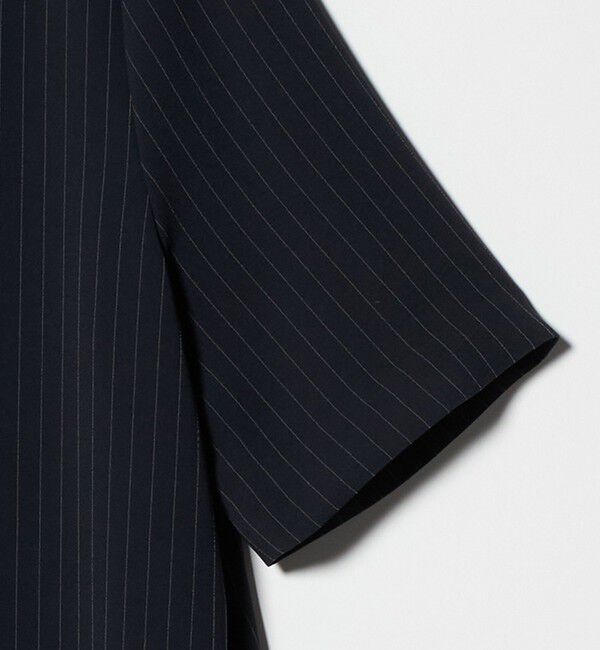 UNITED ARROWS「Drapy ピンストライプ ショートスリーブ ワンピース ‐ウォッシャブル‐」|ワンピース|