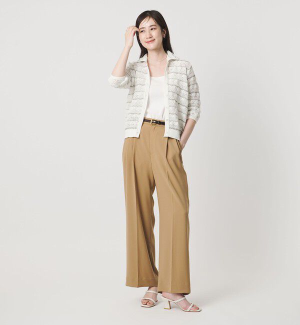 UNITED ARROWS「YTM ラメ ニットポロ カーディガン ‐ウォッシャブル‐」|カーディガン|