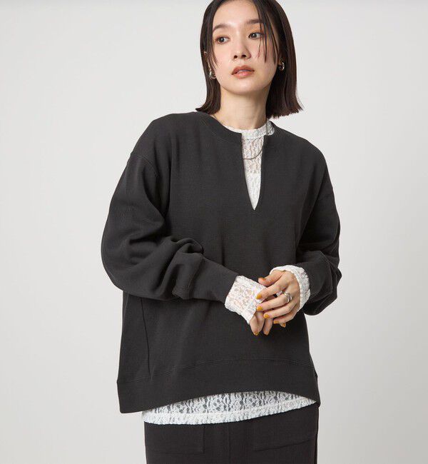 UNITED ARROWS green label relaxing「【WEB限定】＜at ease＞ダブルフェイス プルオーバー カットソー」|Tシャツ・カットソー|