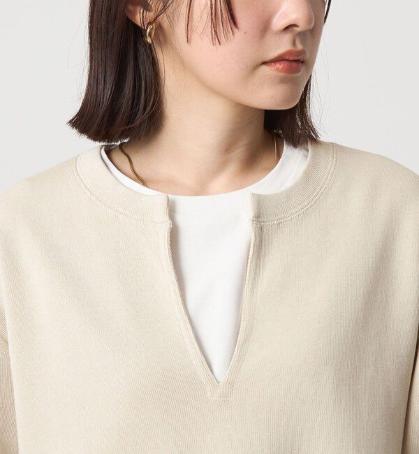 UNITED ARROWS green label relaxing「【WEB限定】＜at ease＞ダブルフェイス プルオーバー カットソー」|Tシャツ・カットソー|