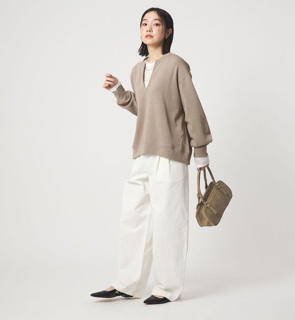 UNITED ARROWS green label relaxing「【WEB限定】＜at ease＞ダブルフェイス プルオーバー カットソー」|Tシャツ・カットソー|