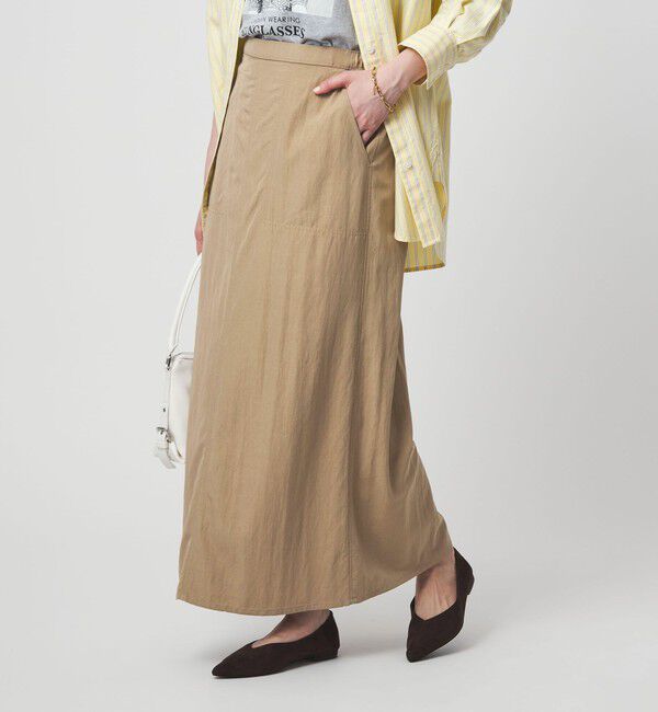 UNITED ARROWS green label relaxing「ツイル Aライン スカート」|フレア|