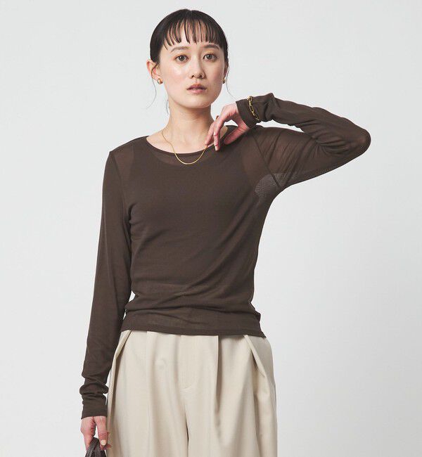 UNITED ARROWS green label relaxing「レディ シアー クルーネック カットソー」|Tシャツ・カットソー|