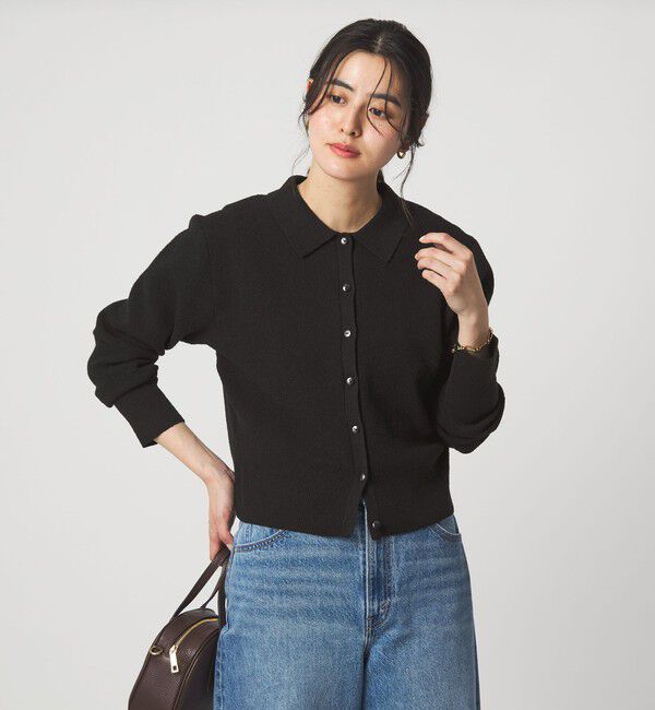 UNITED ARROWS green label relaxing「ブークレ ポロカーディガン ウォッシャブル」|カーディガン|