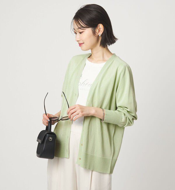 UNITED ARROWS green label relaxing「シャーリー Vネック ニット カーディガン ウォッシャブル」|カーディガン|