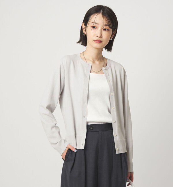 UNITED ARROWS green label relaxing「HIYOKE クルーネック ニット カーディガン マシンウォッシャブル 接触冷感 UVカット 遮熱」|カーディガン|