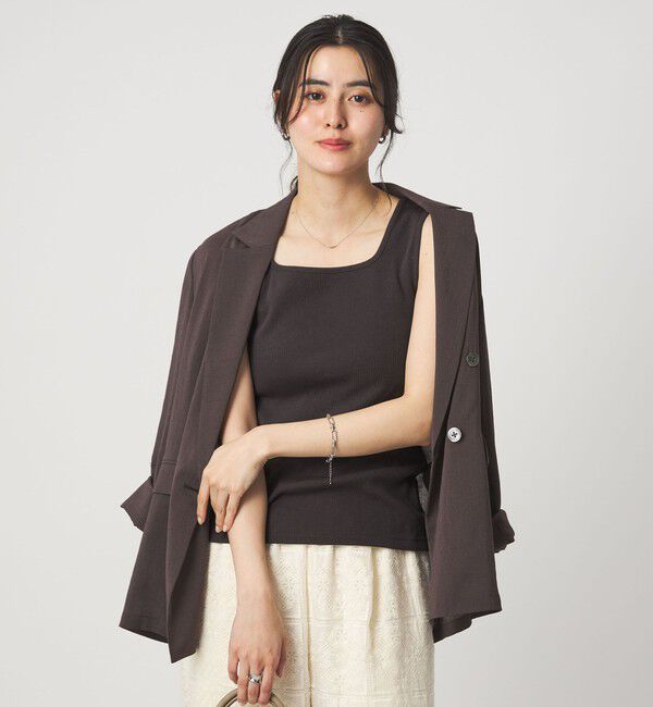 UNITED ARROWS green label relaxing「デコルテ フライス タンクトップ 抗菌」|タンクトップ|