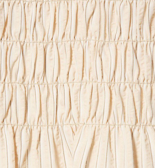 EMMEL REFINES「＜EMMEL REFINES＞EM ストライプ シャーリング フレア ワンピース」|ワンピース|