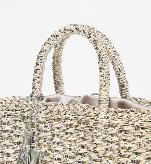 UNITED ARROWS green label relaxing「2WAY メタリック ペーパーカゴバッグ」|かごバッグ|