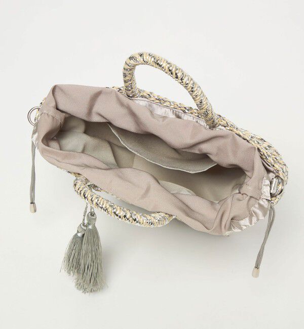 UNITED ARROWS green label relaxing「2WAY メタリック ペーパーカゴバッグ」|かごバッグ|