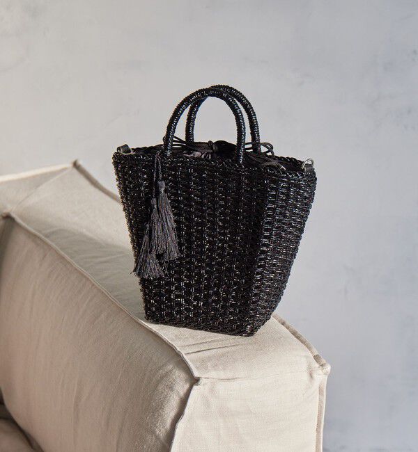 UNITED ARROWS green label relaxing「2WAY メタリック ペーパーカゴバッグ」|かごバッグ|