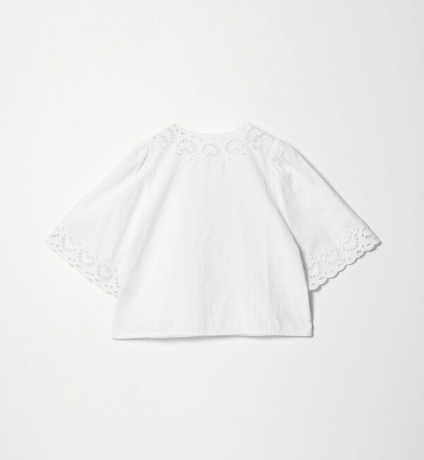 EMMEL REFINES「＜EMMEL REFINES＞EM カットワーク刺しゅう ショートスリーブ ブラウス」|シャツ・ブラウス|