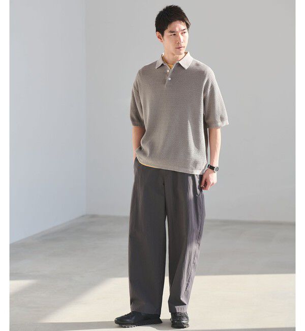 UNITED ARROWS green label relaxing「【別注】＜Healthknit＞ガーメントダイ ニット 半袖 ポロシャツ」|ポロシャツ|