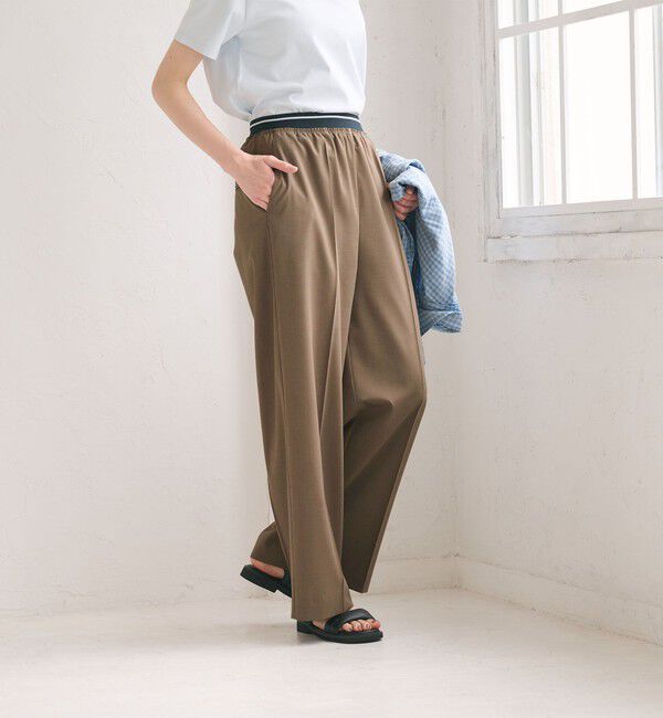 BEAUTY&YOUTH UNITED ARROWS「ラインゴム ワイドパンツ ウォッシャブル 防シワ」|その他|