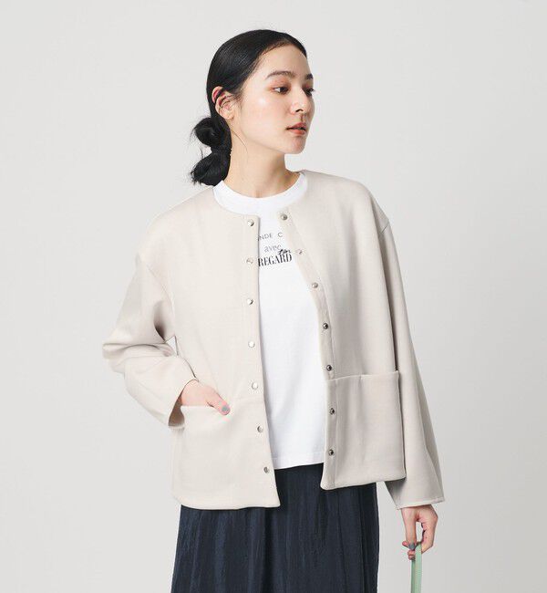 BEAUTY&YOUTH UNITED ARROWS「【WEB限定】エアリーポンチ スナップボタンカーディガン」|カーディガン|