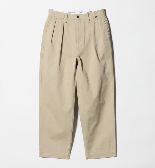 NICE WEATHER「＜NICE WEATHER＞タック テーパード チノパンツ」|チノ|
