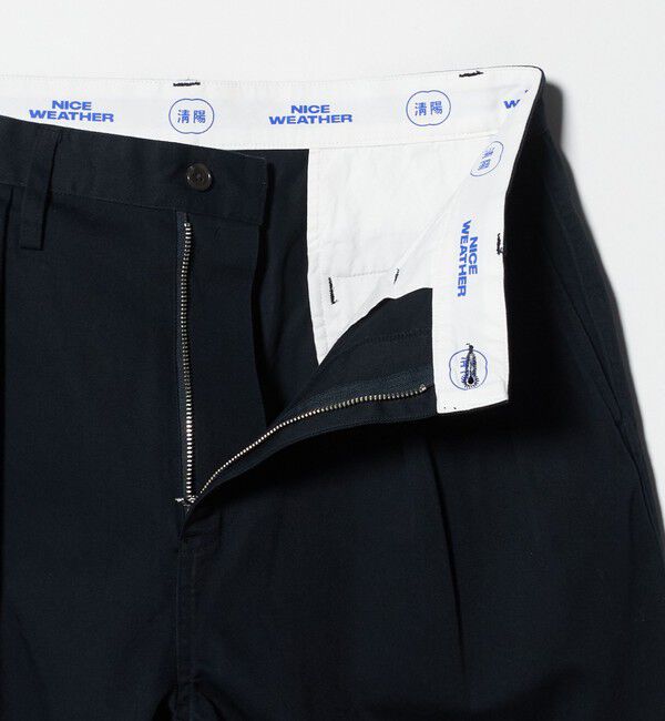 NICE WEATHER「＜NICE WEATHER＞タック テーパード チノパンツ」|チノ|