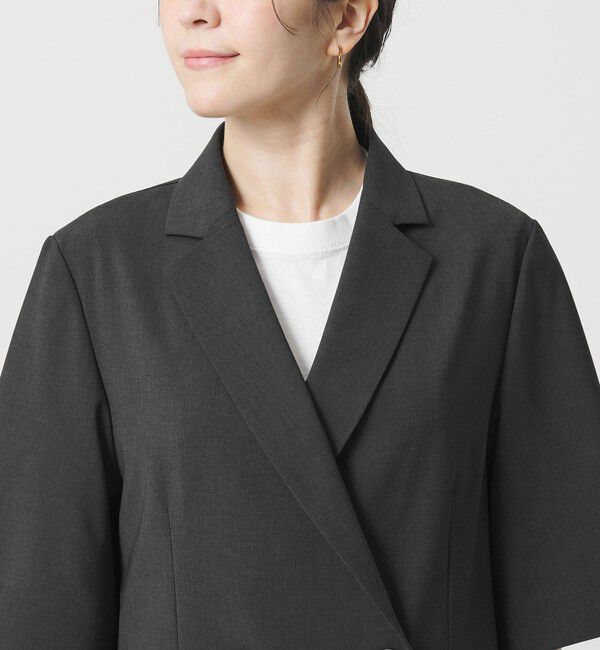 BEAUTY&YOUTH UNITED ARROWS「ハーフスリーブ ジャケット 吸水速乾 防シワ ウォッシャブル」|テーラードジャケット|