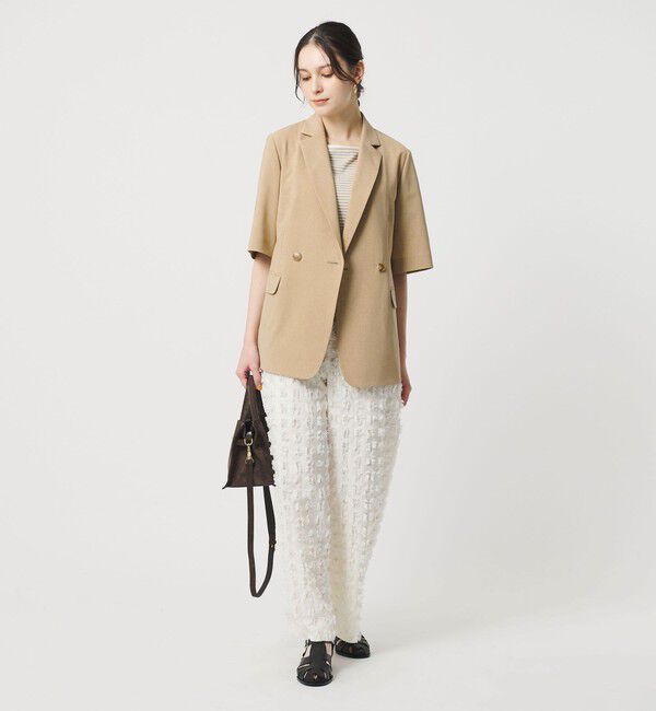 BEAUTY&YOUTH UNITED ARROWS「ハーフスリーブ ジャケット 吸水速乾 防シワ ウォッシャブル」|テーラードジャケット|