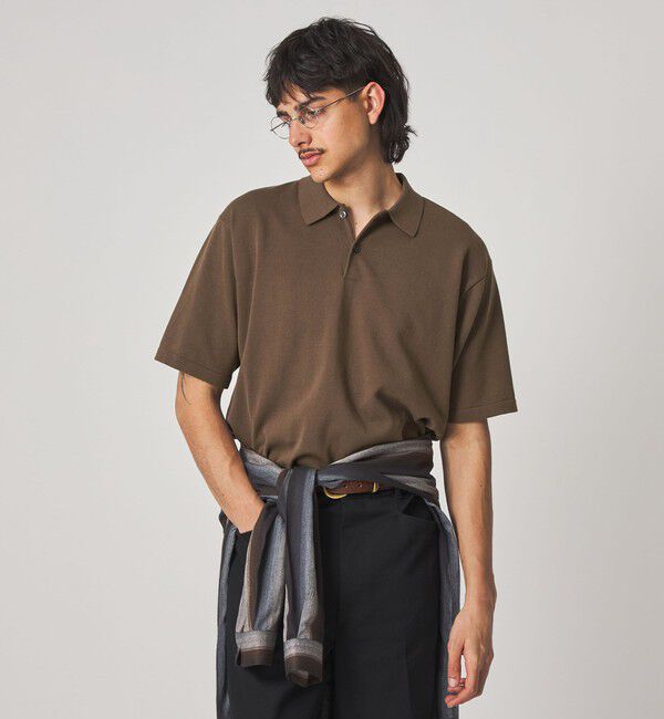 STEVEN ALAN「＜Steven Alan＞ ハイツイスト  ニット ショートスリーブ ポロシャツ」|ニット・セーター|