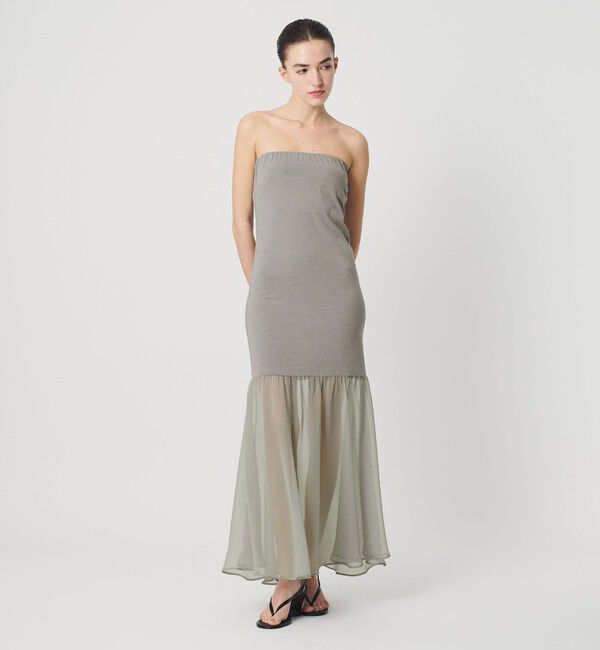 ATTISESSION「＜ATTISESSION＞ベアトップ ドレス」|ワンピース|MD.GRAY